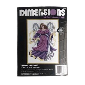 DIMENSIONS Counted Cross Stitch Kit - ANGEL OF LIGHT 5" x 7" 6669 NEW